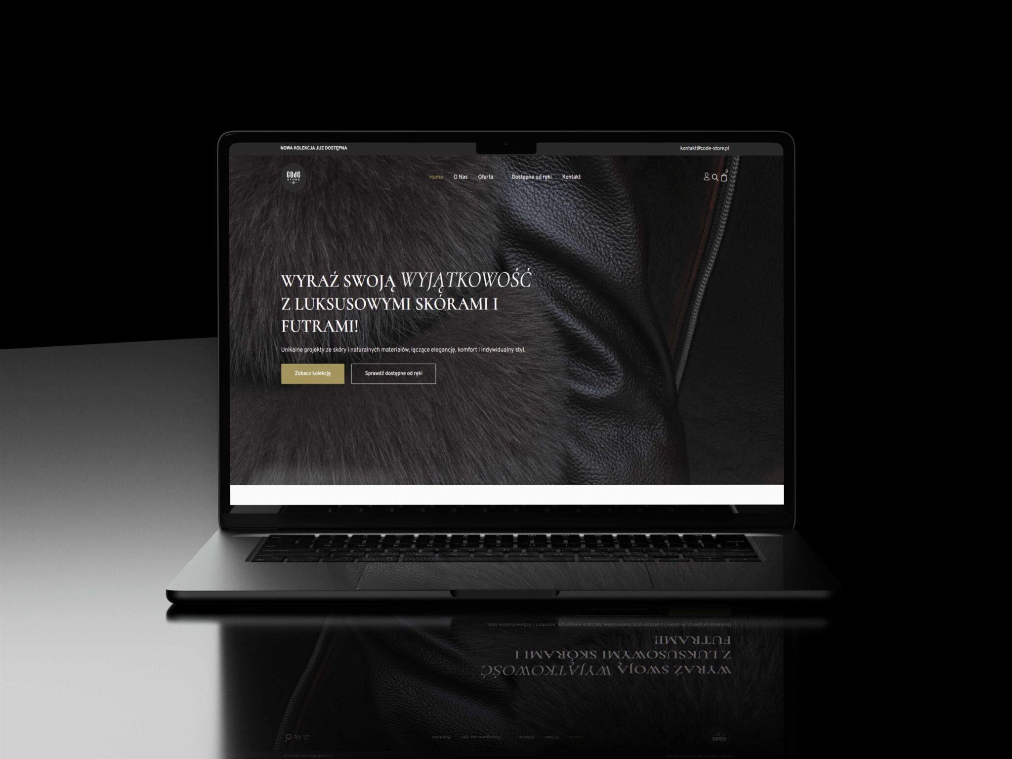 Widok projektu sklepu Code Store