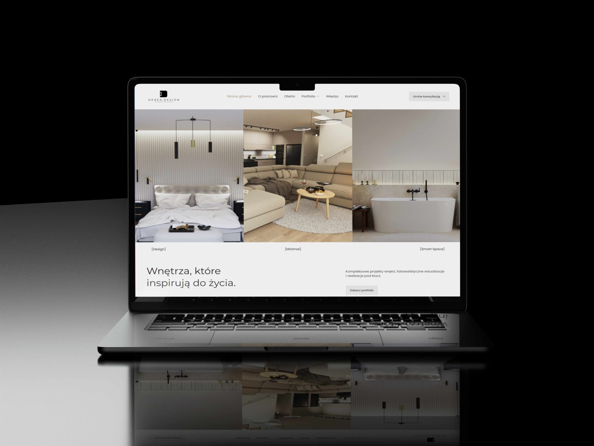 Widok projektu strony Deren Design