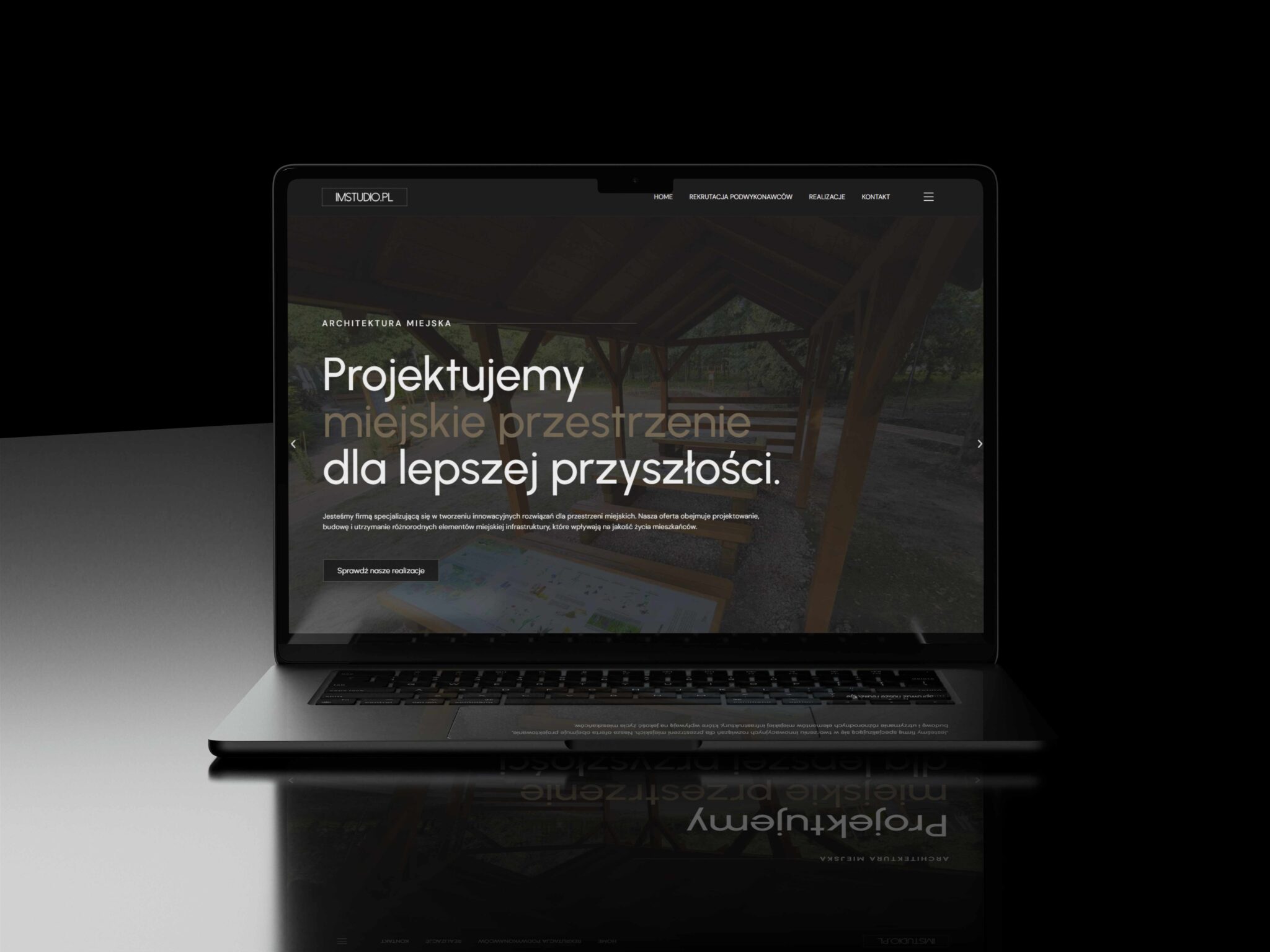 Widok projektu strony ImStudio