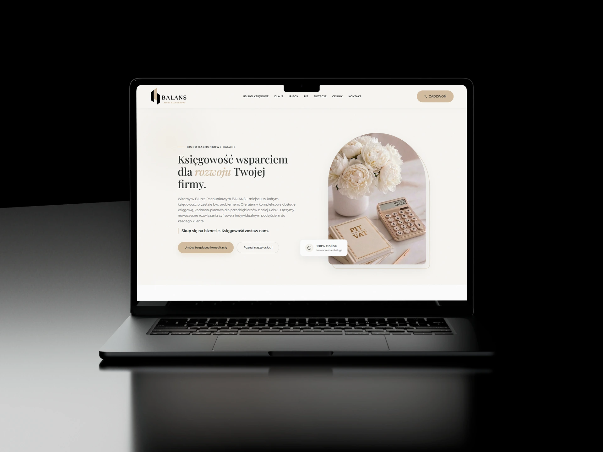 Mockup Balans – Biuro Rachunkowe
